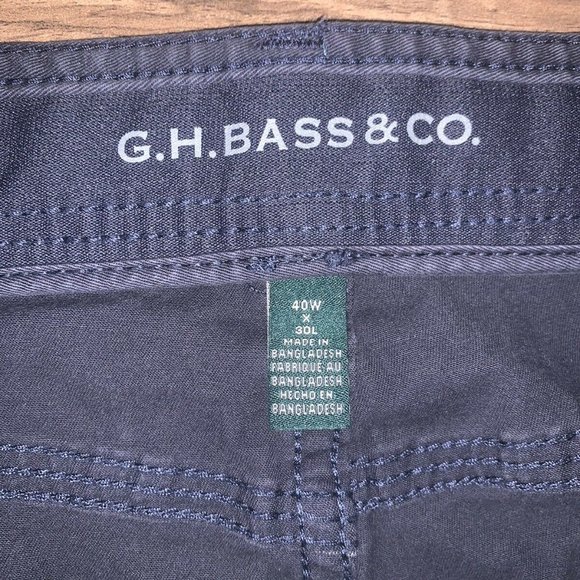 G.H. Bass Gray Twill Flex Waistband Pants - Picture 2 of 6